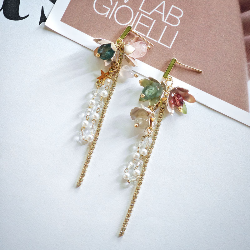 S4637E1 Long Earrings Stud Ear Accessories fine handmade gifts