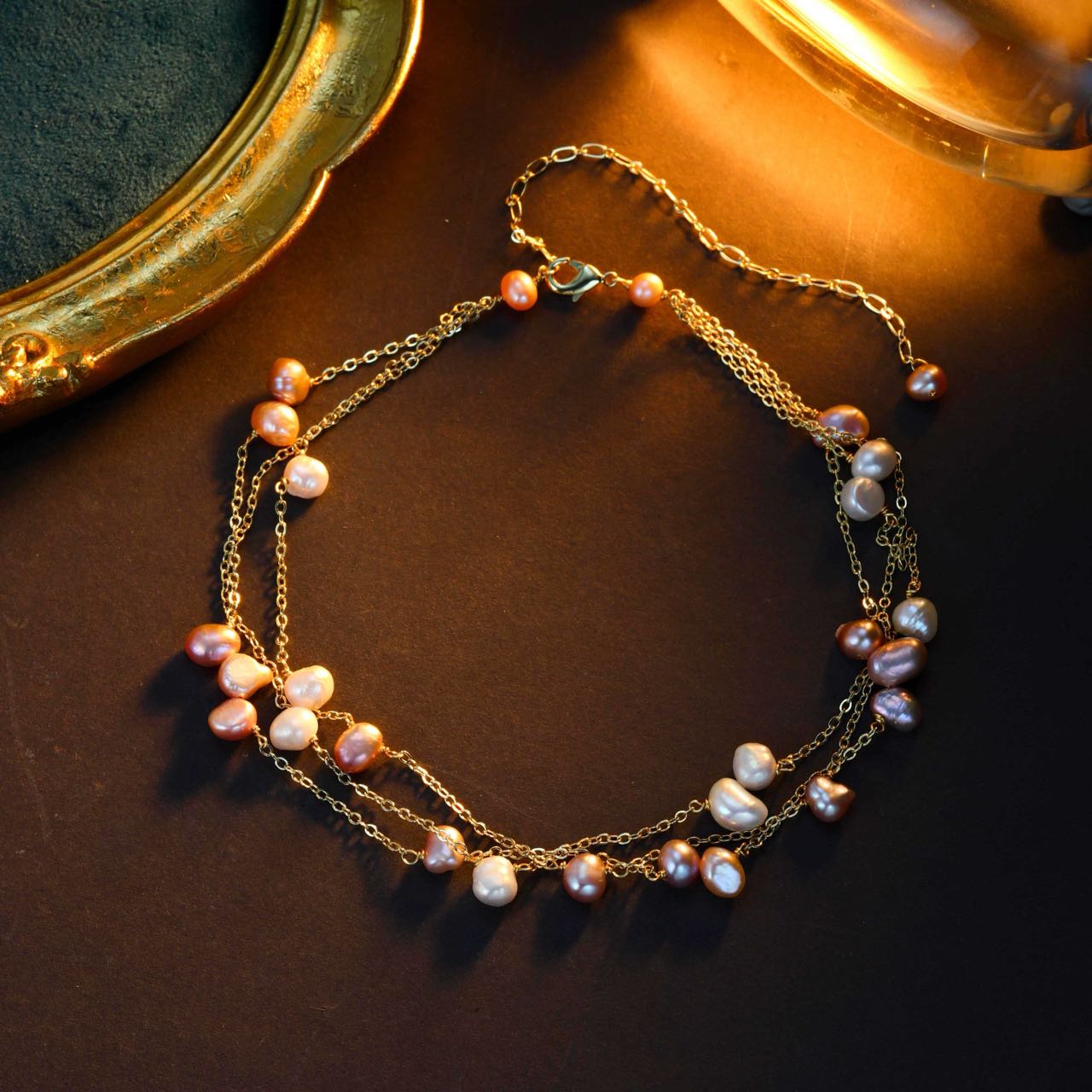 S2259C1 Pearl Sweater Chain Long Necklace Choker traditional elegant fine handmade gifts
