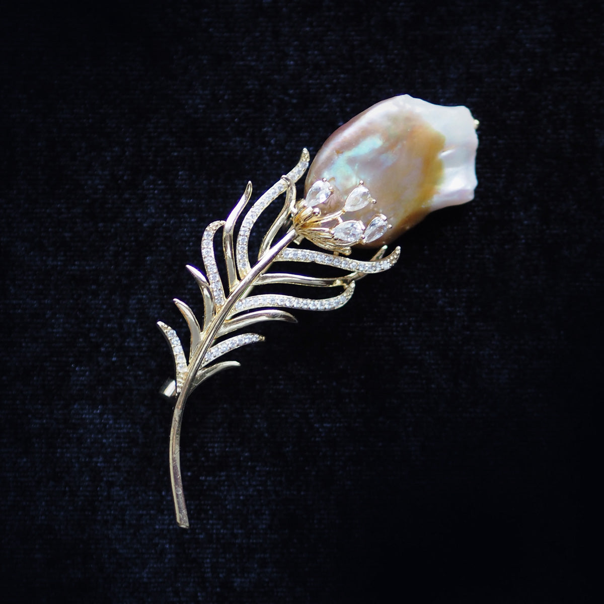 S2358B1 Pearl Brooch Scarf Buckle fine handmade gifts