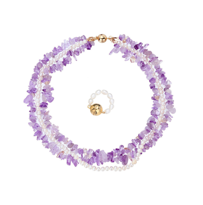 S2828N1 Amethyst Cascade necklace