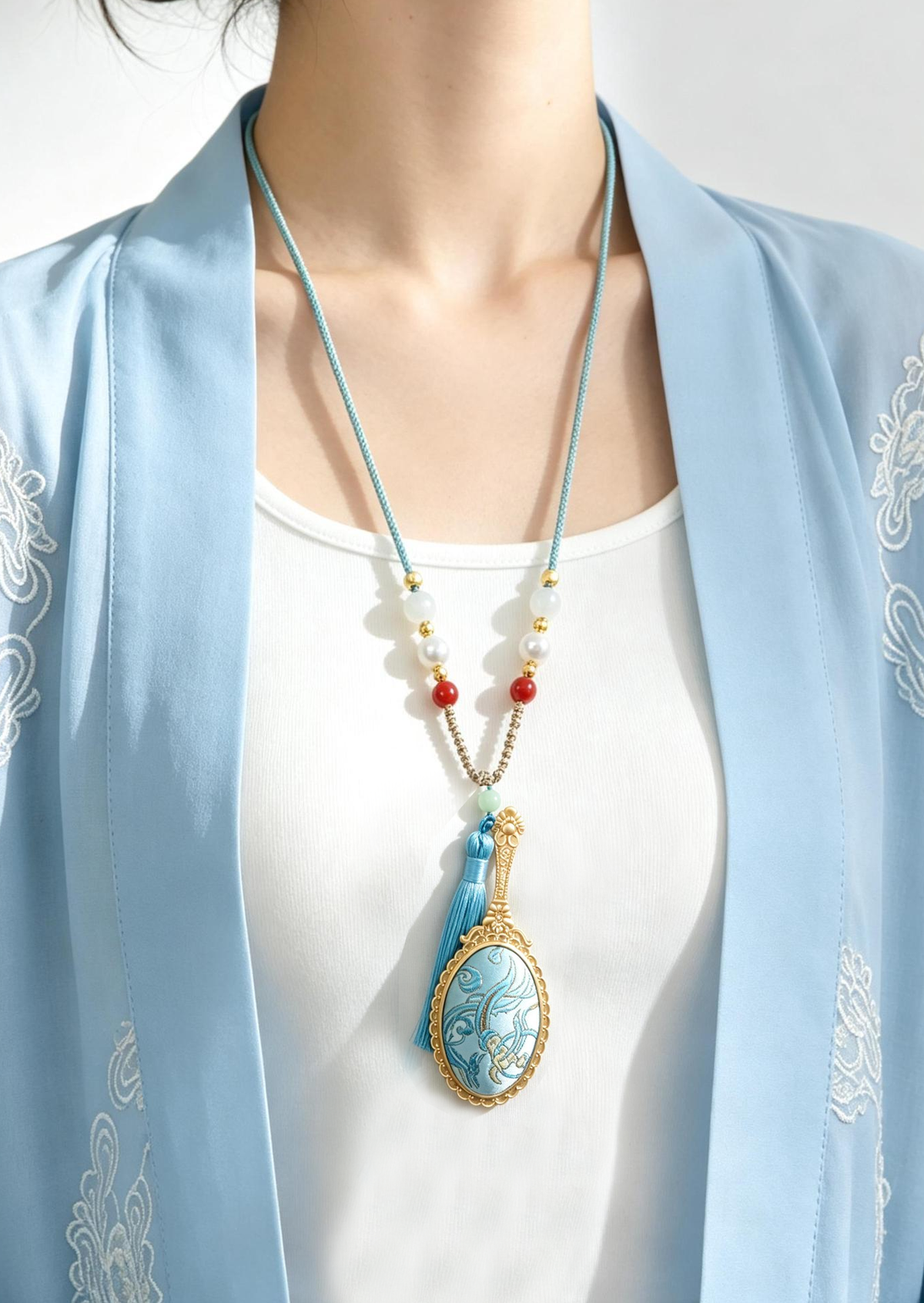 S3059N1 Azure Mirror necklace