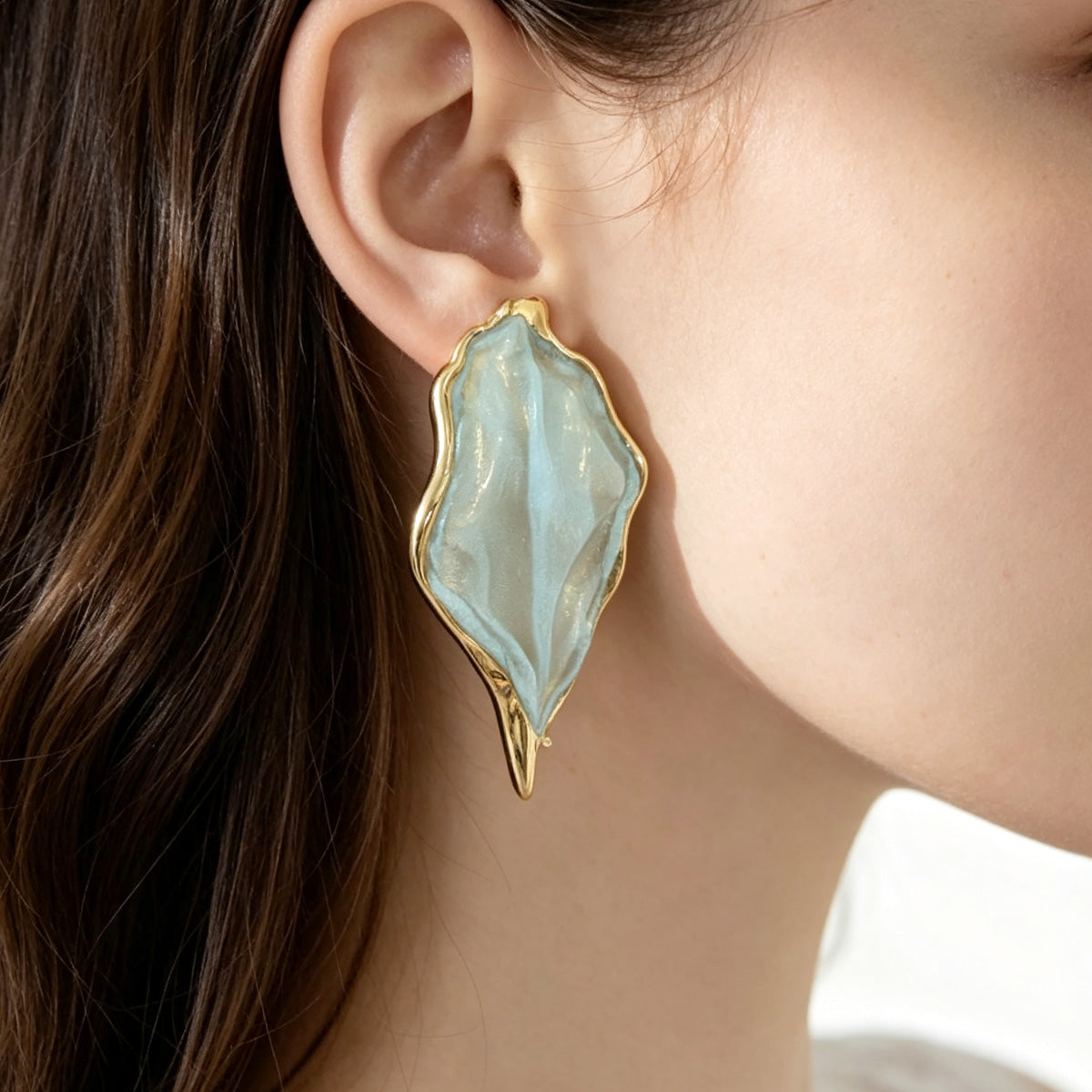 S5189E1 Dewy Leaf earrings