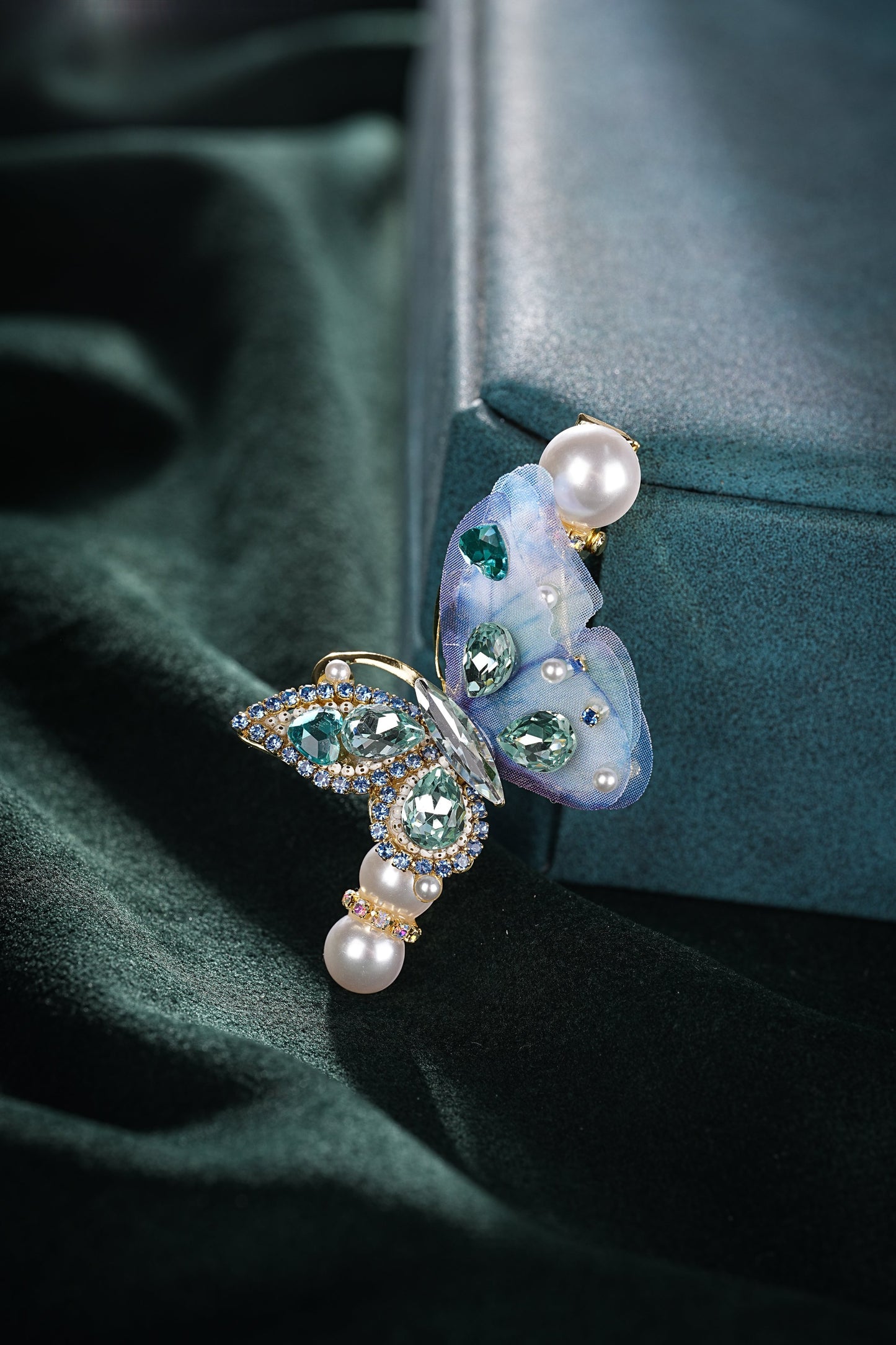 S2957H1 hair accessories Hair Clip Starry Blue Butterfly Dream