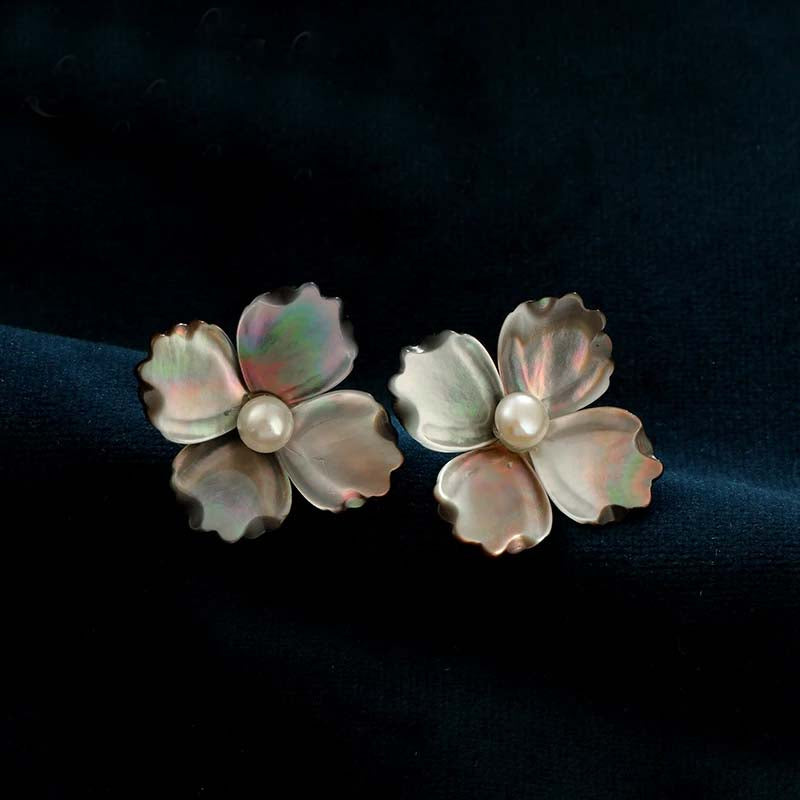 S4495E2 Pearl Earrings Stud Ear Accessories fine handmade gifts