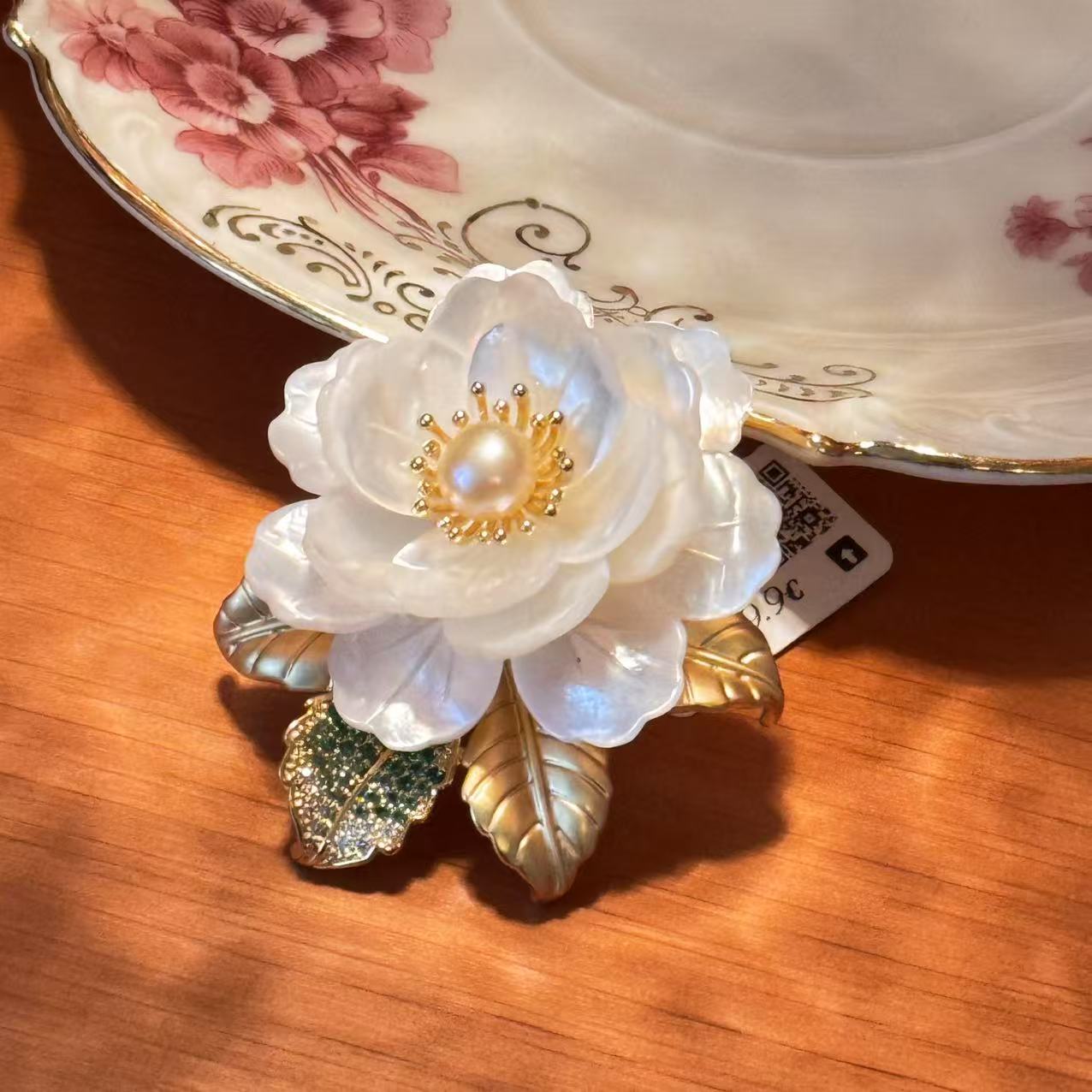 S2328B1 Pearls Brooch Scarf Buckle simple elegant fine handmade gifts