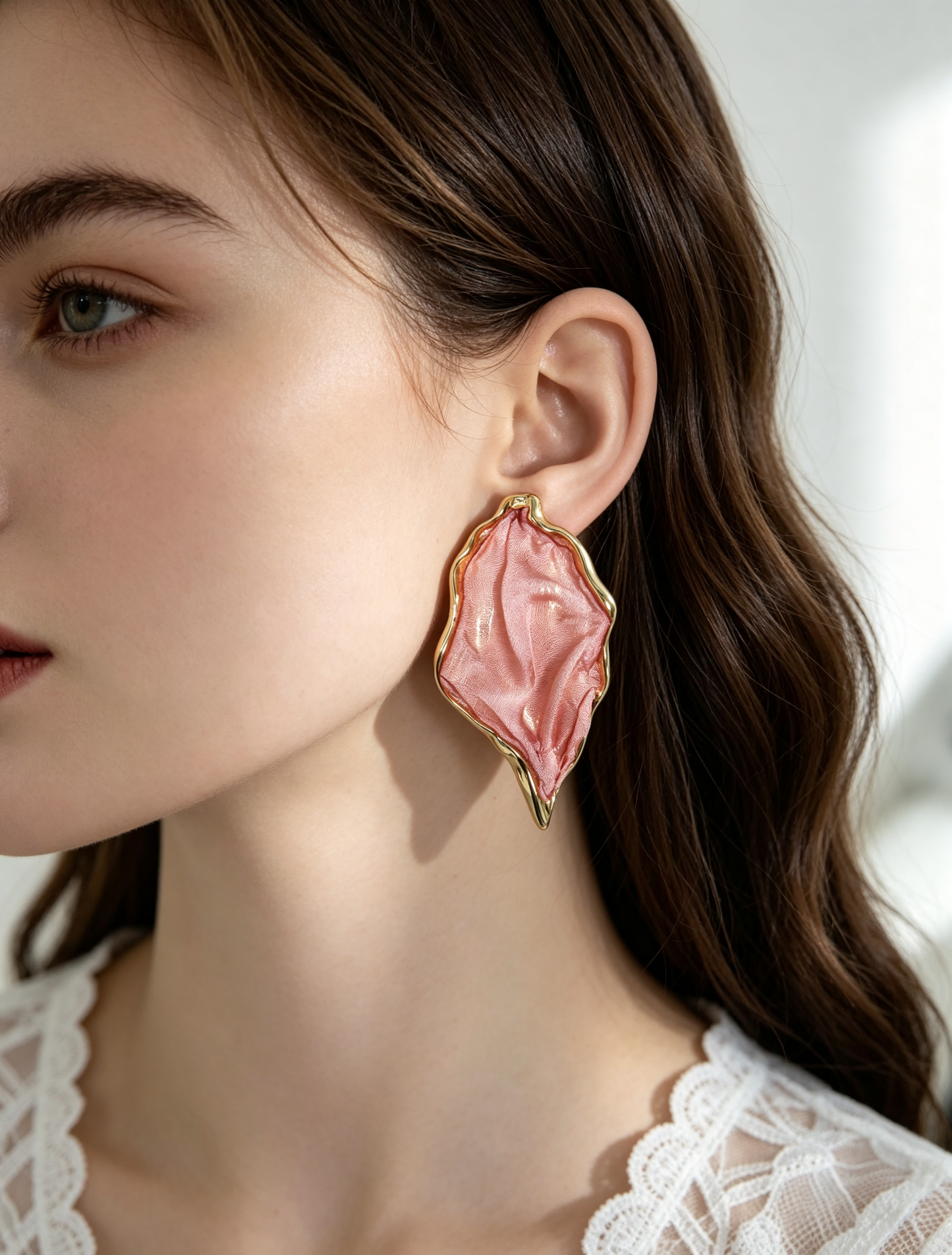 S5189E2 Dewy Leaf earrings