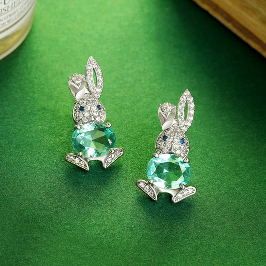 S4161E2 rabbit Earrings Stud Ear Accessories fine handmade gifts
