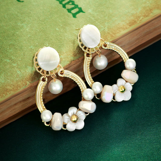 S4285E1 Flower  Earrings  Stud Ear Accessories Hoop Earrings fine handmade gifts