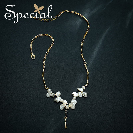 S2785N1 Pearl Sweater Chain Long Necklace Choker fine handmade gifts