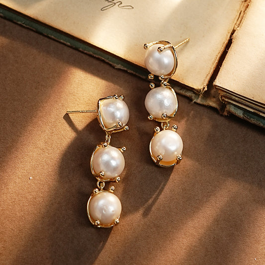 S4906E1 Pearls Earrings Stud Ear Accessories simple elegant fine handmade gifts