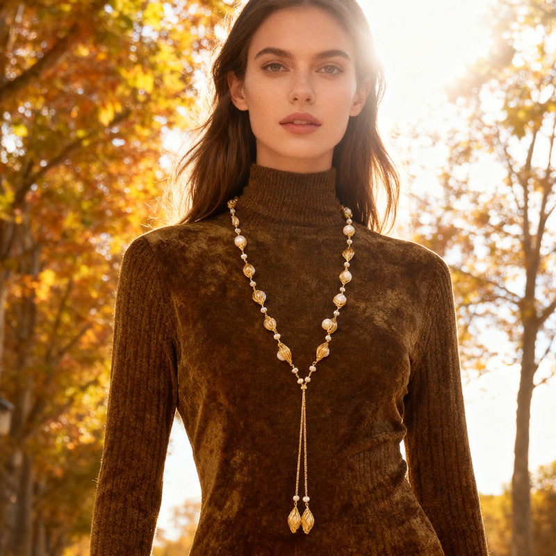 S2410N1 Sweater Chain Long Necklace fine handmade gifts