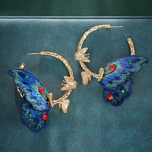 S5043E1 Earrings Butterfly Dance Dream