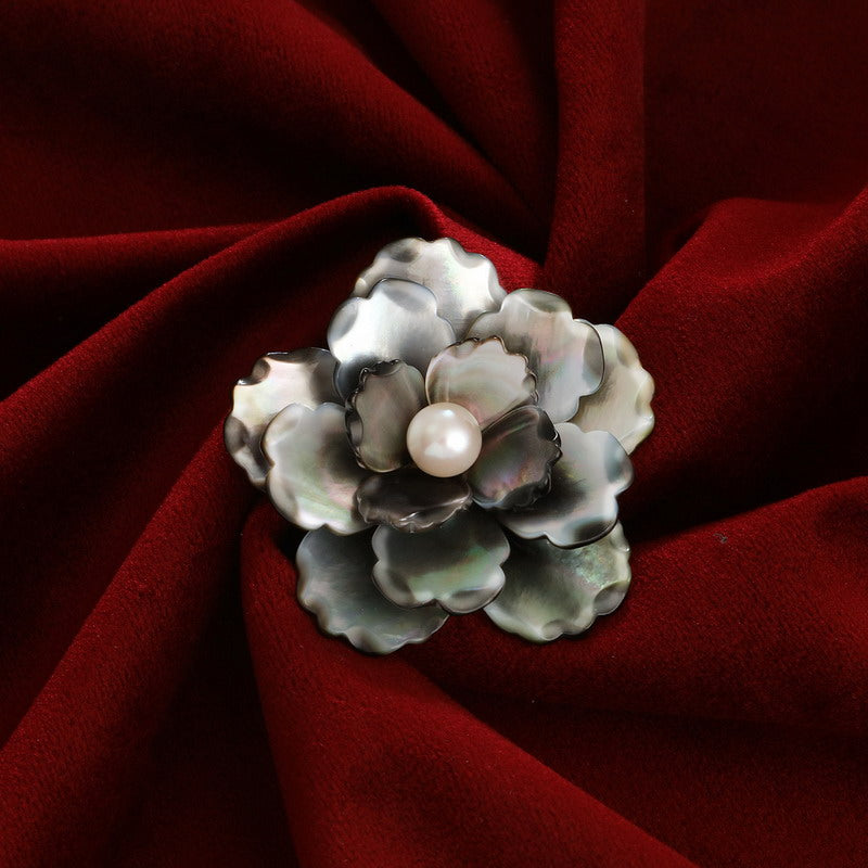 S2211B1 pearl Flower  brooch Scarf Buckle fine handmade gifts