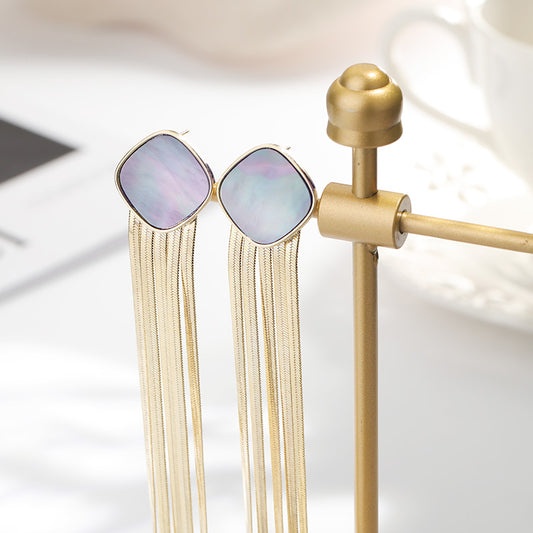 S4888E1 Stud Ear Accessories  Earrings with tassels fine handmade gifts