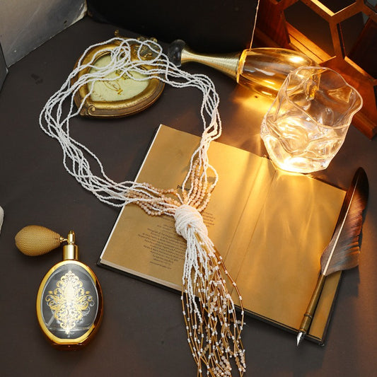 S2812N1 Sweater Chain Long Necklace Choker with tassels fine handmade gifts