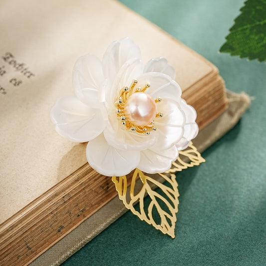 S2361B1  Flower Brooch Scarf Buckle fine handmade gifts