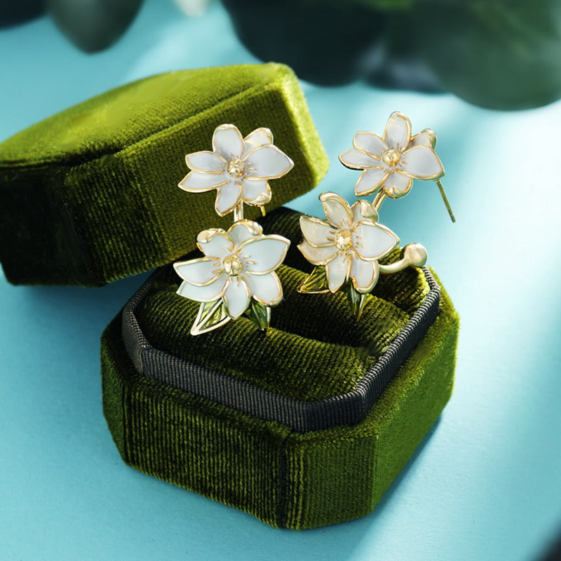 S4880E1 flower Earrings Stud Ear Accessories fine handmade gifts