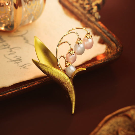 S2188B1 Pearl Scarf Buckle  Flower Brooch fine handmade gifts