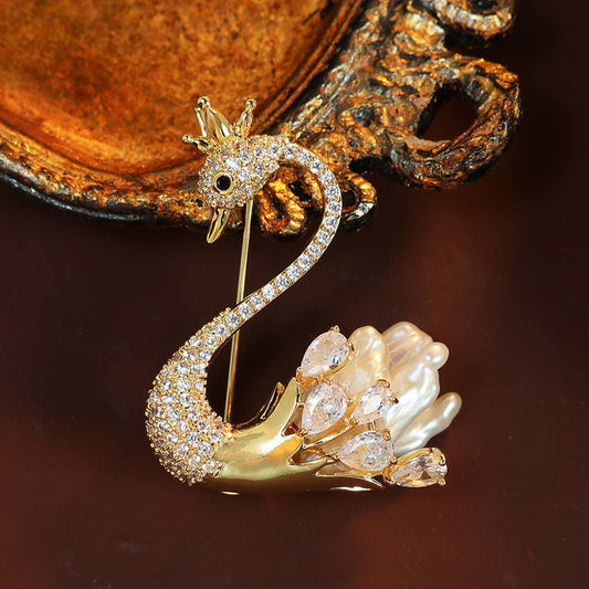 S2316B1 Pearl Brooch Scarf Buckle fine handmade gifts