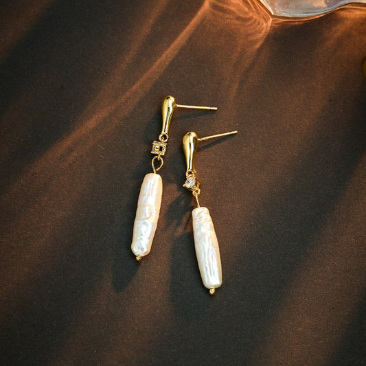 S4868E1 Pearl Long  Earrings Stud Ear Accessories fine handmade gifts