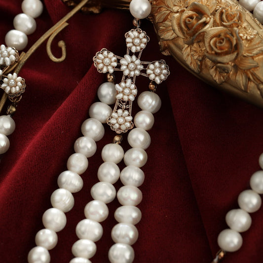 S2438N1 Pearl Sweater Chain Long Necklace fine handmade gifts