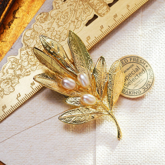 S2327B1 Pearl Brooch Scarf Buckle fine handmade gifts