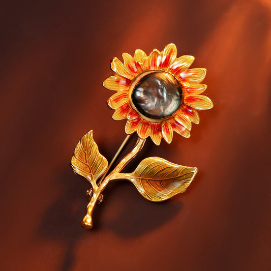 S2309B1 Pearl Flower Bird Brooch Scarf Buckle fine handmade gifts