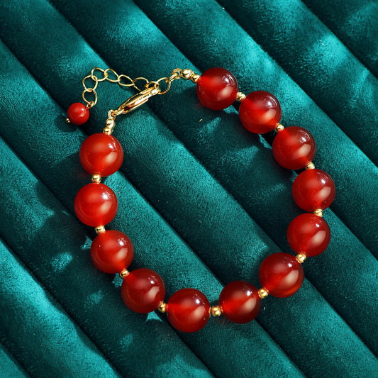 S2244C1 Red Agate Bracelet Bangle Hand Chain fine handmade gifts