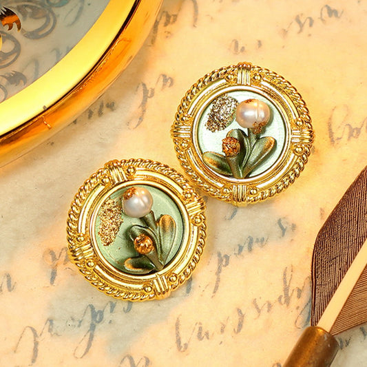 S4809E1 Pearl Earrings Stud Ear Accessories fine handmade gifts