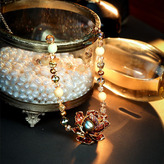 S2784N1 Pure Pearls Sweater Chain Long Necklace Choker simple elegant fine handmade gifts