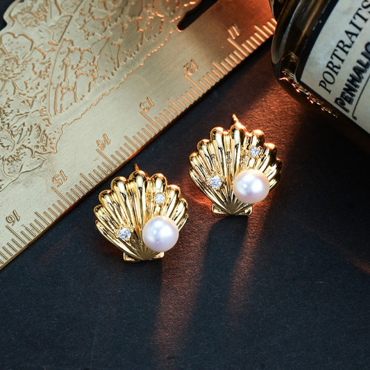 S4870E1 Pearl Stud Ear Accessories Earrings fine handmade gifts