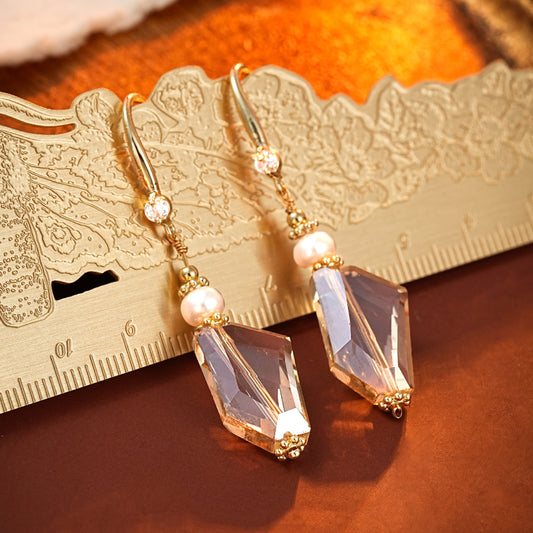 S4813E1 Pearl Long Earrings Stud Ear Accessories fine handmade gifts