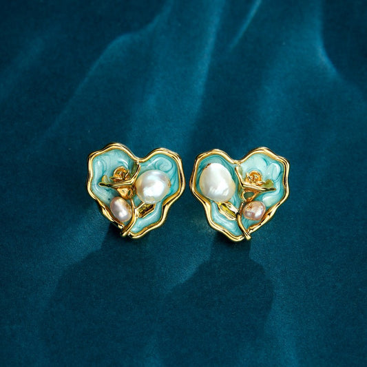 S4875E1 Pearl Earrings Stud Ear Accessories fine handmade gifts