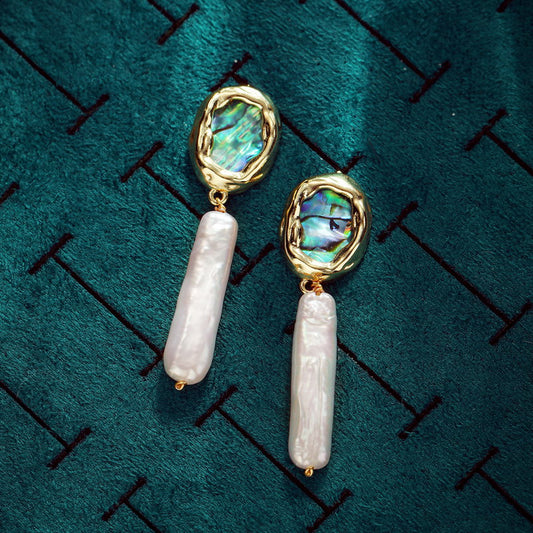 S4773E1 Pearl long Earring Stud Ear Accessories fine handmade gifts