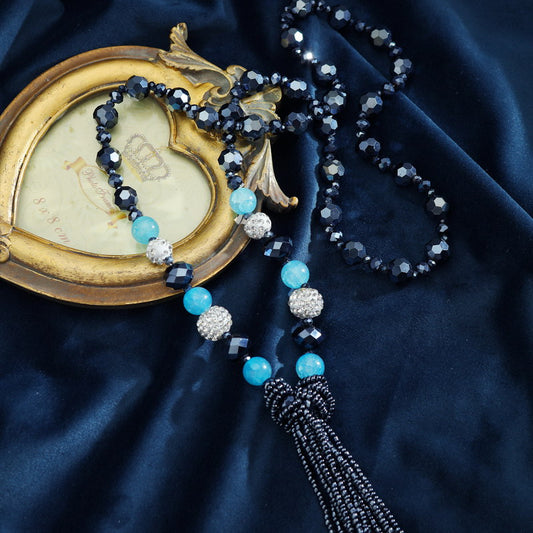 S2663N1 Long  Necklace Sweater chain with tassels fine handmade gifts