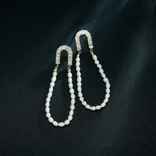 S4879E1 Pearl Earrings Stud Ear Accessories fine handmade gifts
