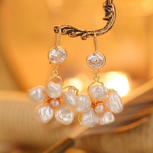 S4702E1 Pearl Stud Earrings Ear Accessories fine handmade gifts
