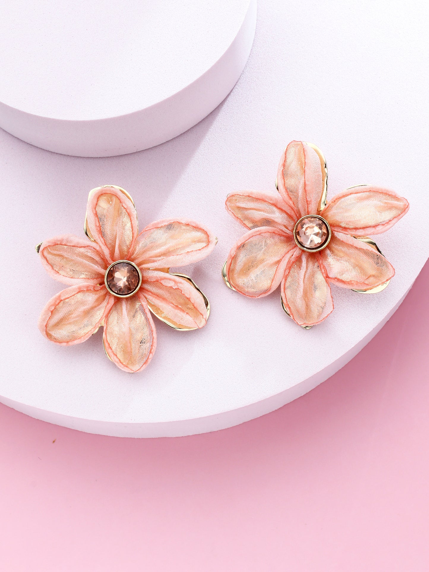S5183E2 Sakura Halo earrings