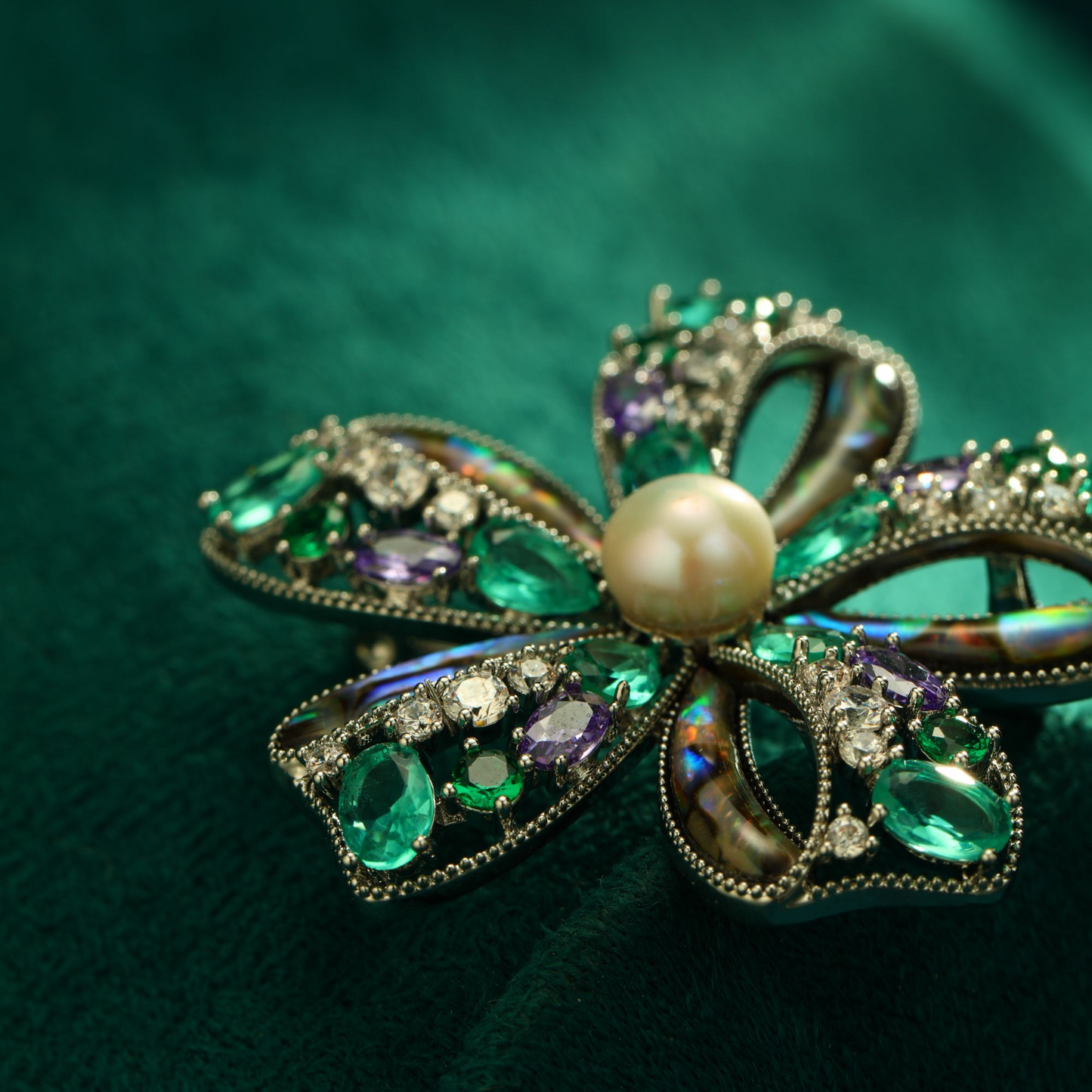 S2374B1 Pearls Brooch Scarf Buckle simple elegant fine handmade gifts