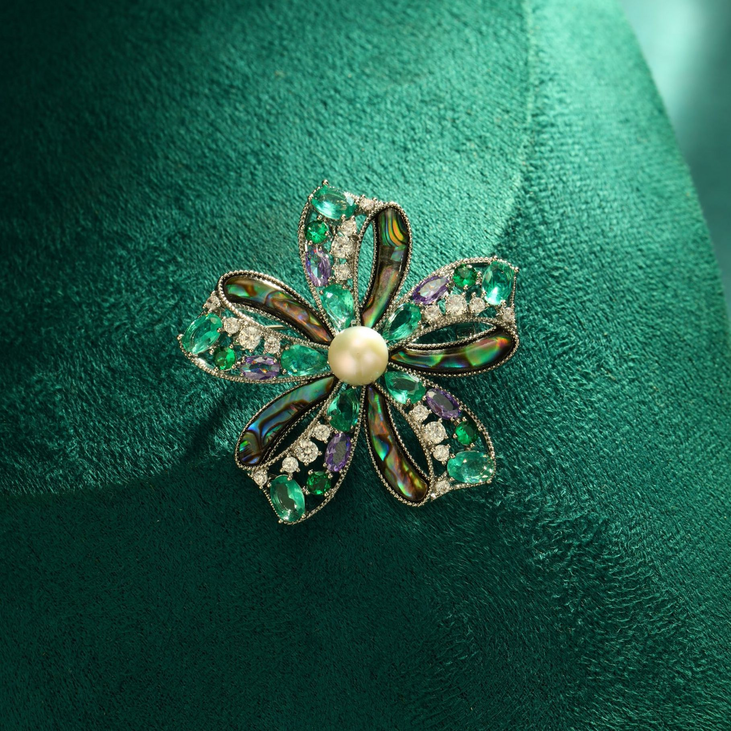 S2374B1 Pearls Brooch Scarf Buckle simple elegant fine handmade gifts