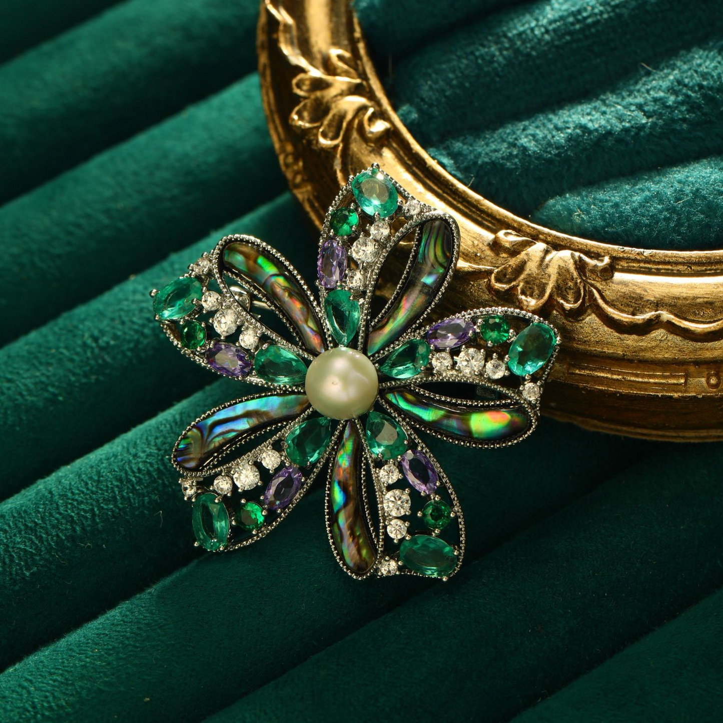 S2374B1 Pearls Brooch Scarf Buckle simple elegant fine handmade gifts
