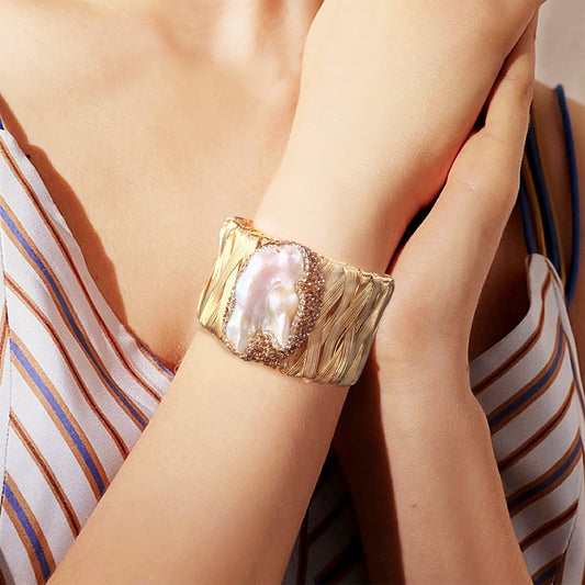 S2201C1 Pearl Bangle Bracelet fine handmade gifts