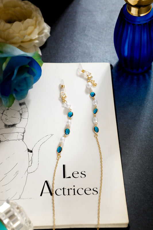 S1882G2 Teal Cascade eyeglass chain