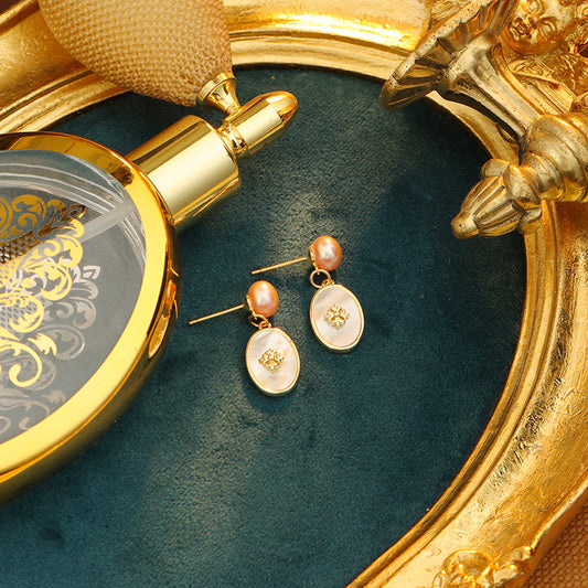 S4693E1 Pearl Earrings  Stud Ear Accessories fine handmade gifts