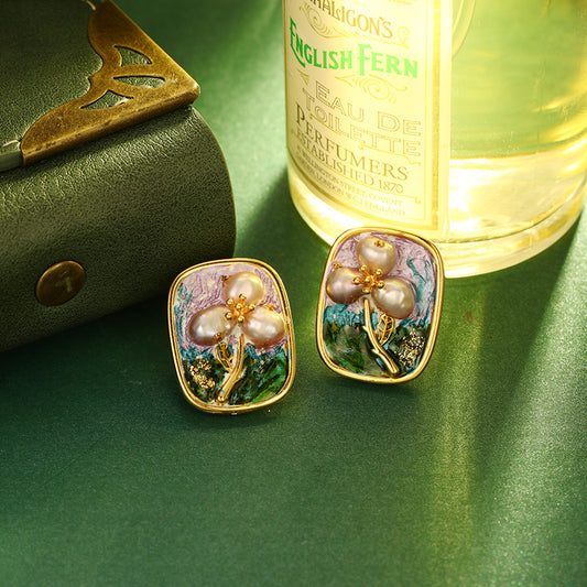 S4942E1 Pearl Earrings Stud Ear Accessories fine handmade gifts