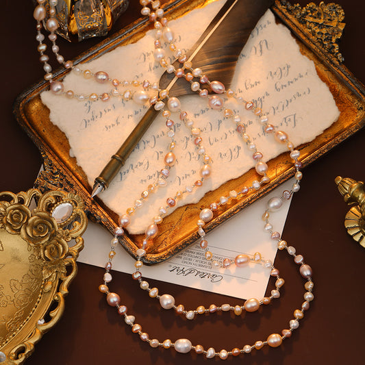 S2516N1 Pearl Sweater Chain Long Necklace fashion handmade gifts
