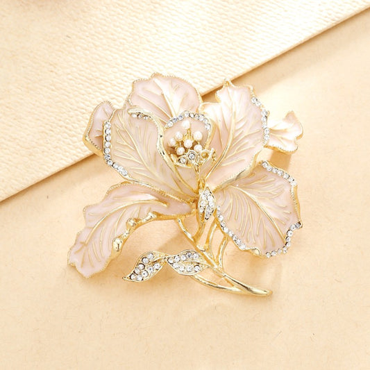 S2433B1 Blossom Enamel brooch