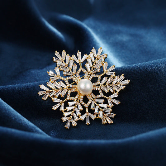 S2346B1 Pearl Brooch Scarf Buckle fine handmade gifts