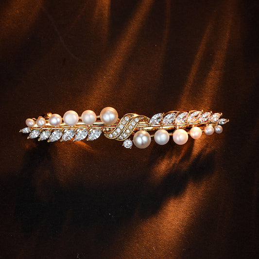 S2869H1 Anti-Slip Pearl Hair Accessories  Hair Clip Side Clip fine handmade gifts
