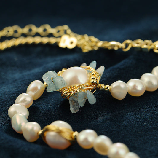 S2413N1 Pearl Long  Necklace Sweater chain fine handmade gifts